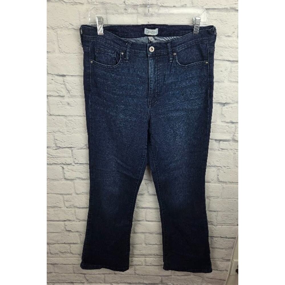 Jessica Simpson Women's Jeans Dark Wash Size 12 Bootcut Flat Front